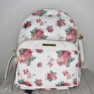 Juicy Couture Floral Backpack Vintage Rose White